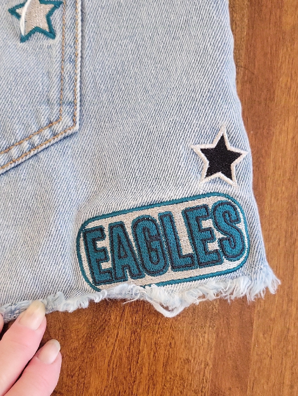 Philadelphia Eagles NFL Denim Shorts - Picture 6 of 8